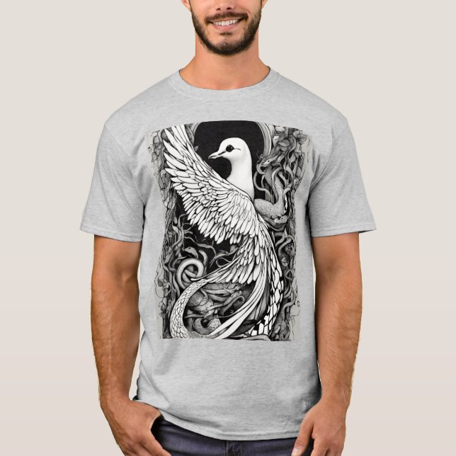 Dove & Serpent Hole Tattoo T - Shirt - Symbolische (Vorderseite)