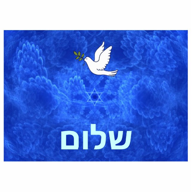 Dove - Shalom Fotoskulptur Magnet (Vorne)