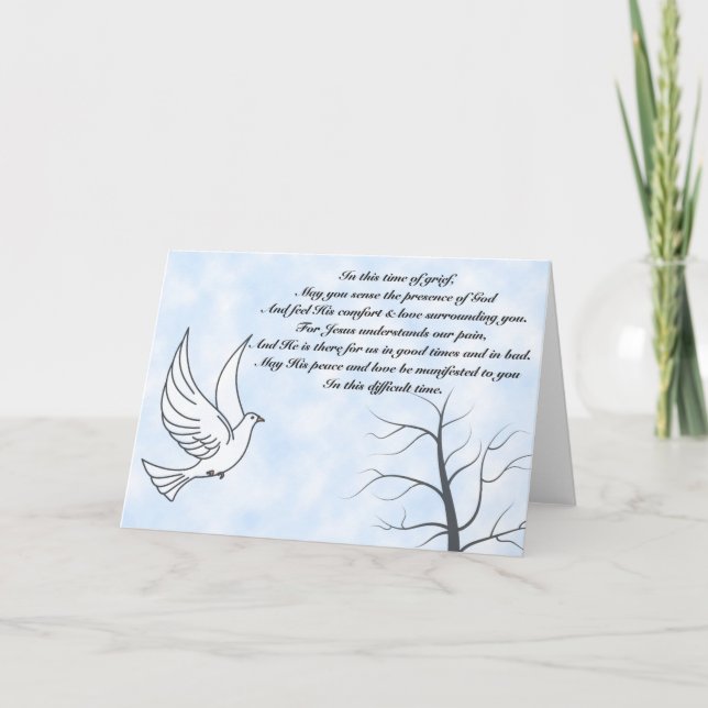 Dove Sympathy Card Dankeskarte (Vorderseite)