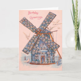 Dove Vergget-Me-Not Windmill Karte