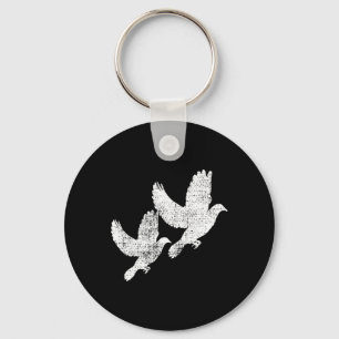 Dove Vintage Flying Two Pigeon T-Shirt Vogel Gesch Schlüsselanhänger