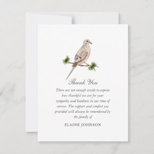 Dove-Wasserfarbe-Vogel-Begräbnis-Foto-Dankeschön  Dankeskarte