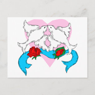 Dove Wedding Decoration Postkarte