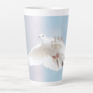 Dove White Feather Flying Bird Fotografie Milchtasse