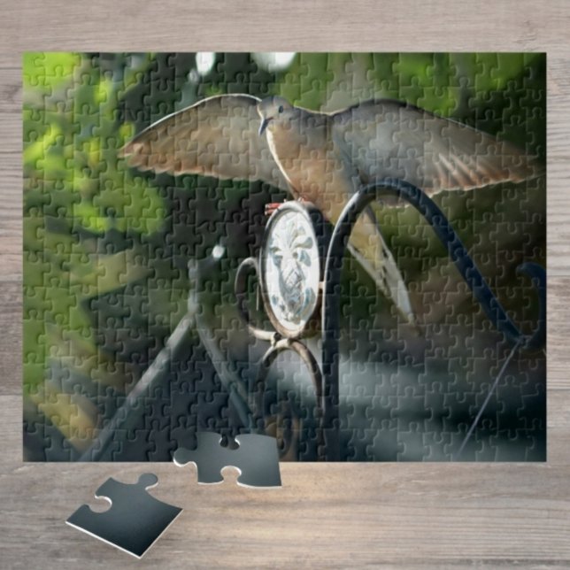 Dove Wings Spread Birdfeeder Fotografic Bird Puzzle (Von Creator hochgeladen)