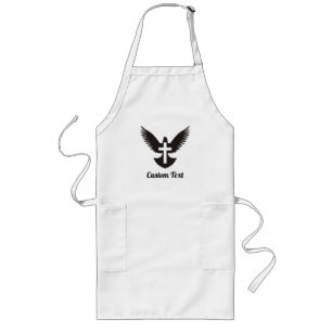 Dove with Cross Long Apron Lange Schürze