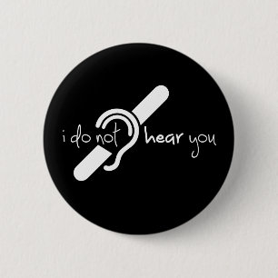 Doven, Dornhai, Doofheide, Gehoorverlies geteken Button