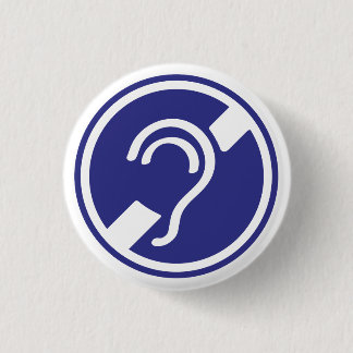 Doven, Dornhai, Doofheide, Gehoorverlies geteken Button