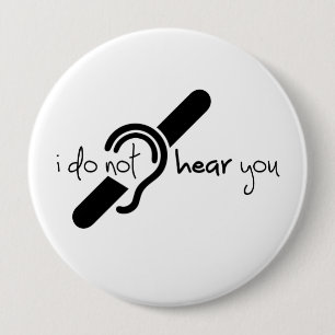 Doven, Dornhai, Doofheide, Gehoorverlies geteken Button