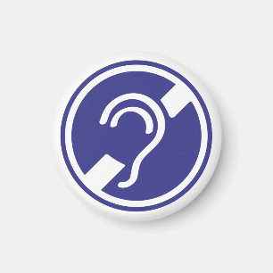 Doven, Dornhai, Doofheide, Gehoorverlies geteken Magnet