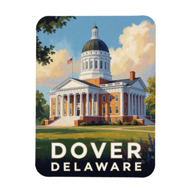 Dover Delaware First State Reise Magnet (Vertikal)