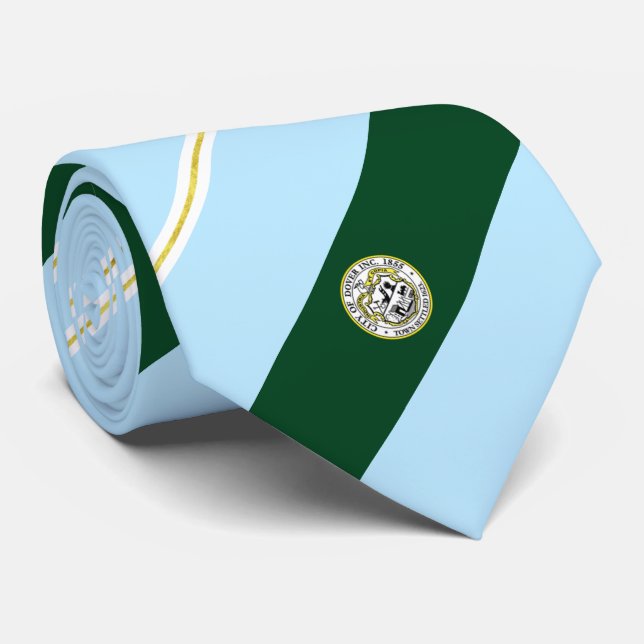 Dover (New Hampshire) Stadtflagge Neck Tie Krawatte (Gerollt)
