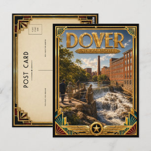 Dover New Hampshire Vintage Art Deco Golden Age Postkarte