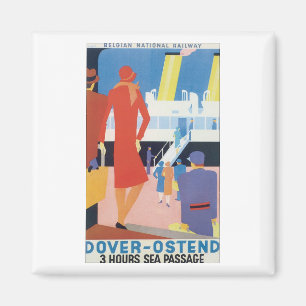 Dover Ostend  Belgische Eisenbahn Magnet