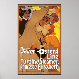 Dover Ostende Steamschiff Poster