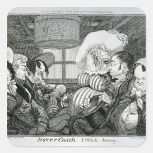 Dover-Trainer, Morgen mit 5 Uhr Quadratischer Aufkleber