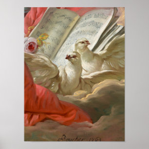 Doves, 1764 von Francois Boucher Poster