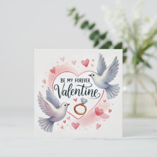 Doves and Rings Card - Seien Sie mein ewiges Valen Feiertagskarte