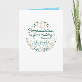 Doves and Roses, Wedding Congratulations BlankCard Karte