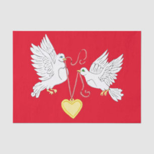 Doves des Papiers der Liebe Seidenpapier