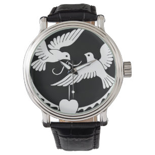 Doves Heart Dance Peace Liebe Party Destiny Armbanduhr