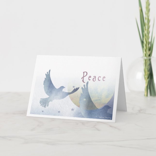 Doves of Peace Christmas Card Karte (Vorderseite)