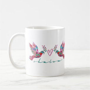Doves of Peace (Shalom) White Coffee Tasse