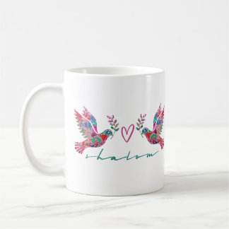 Doves of Peace (Shalom) White Coffee Tasse
