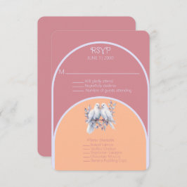 Doves Rings Peach Fuzz Dusty Pink Lavender Arch