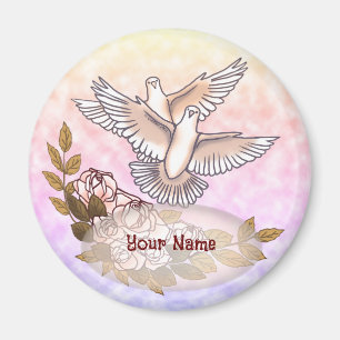 Doves Rose Hochzeitsmagnet Magnet