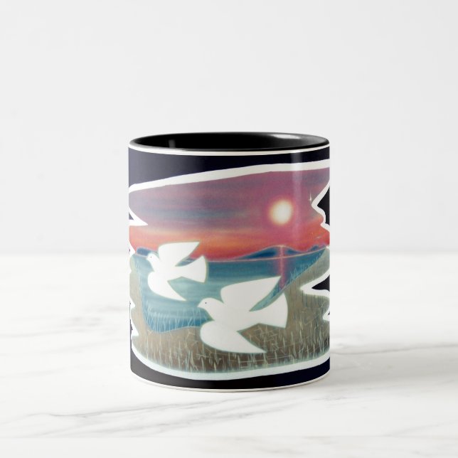 Doves Zweifarbige Tasse (Mittel)