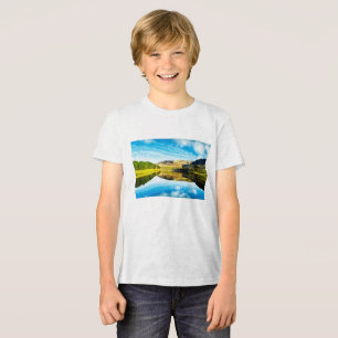 Dovestone Reservoir in der Wintersonne Tri-Blend Shirt
