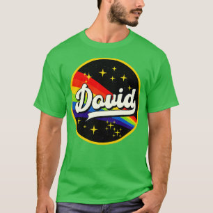 Dovid Regenbogen im Vintagen Weltraum T-Shirt