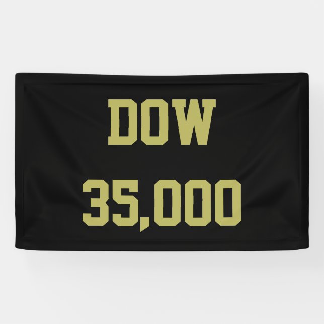 Dow 35000 Stock Market Celebration Banner (Horizontal)