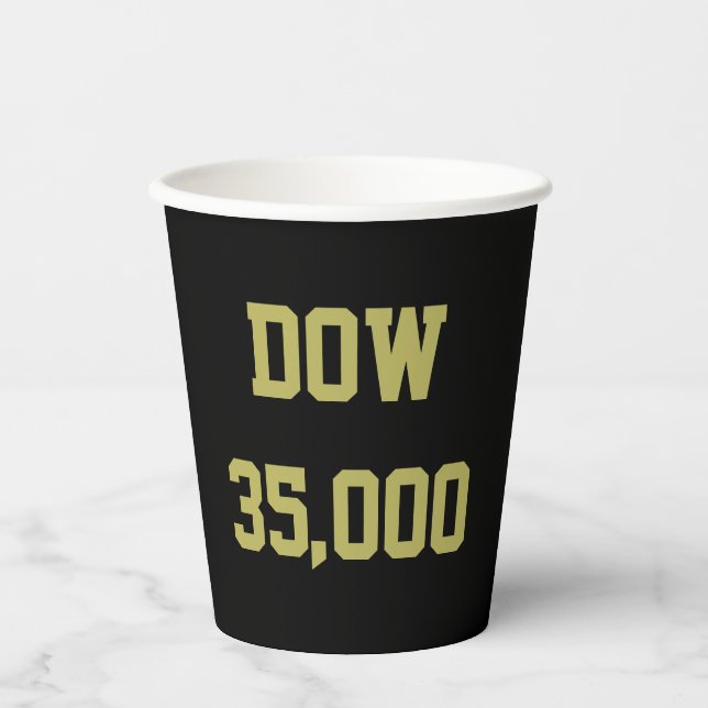 Dow 35000 Stock Market Celebration Pappbecher (Vorderseite)