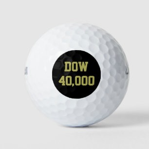 Dow 40000 Stock Market Celebration Golfball