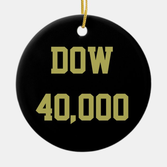 Dow 40000 Stock Market Celebration Keramik Ornament (Vorne)