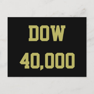 Dow 40000 Stock Market Celebration Postkarte