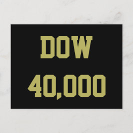 Dow 40000 Stock Market Celebration Postkarte