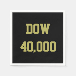 Dow 40000 Stock Market Celebration Serviette