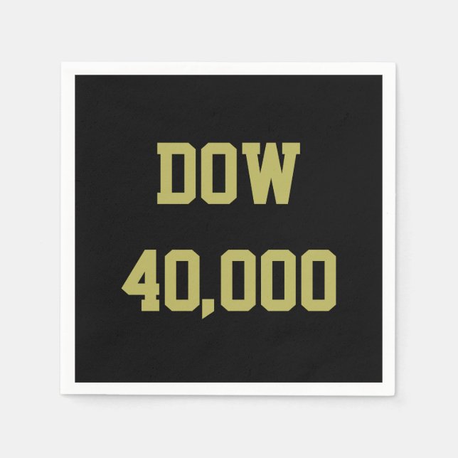 Dow 40000 Stock Market Celebration Serviette (Vorderseite)