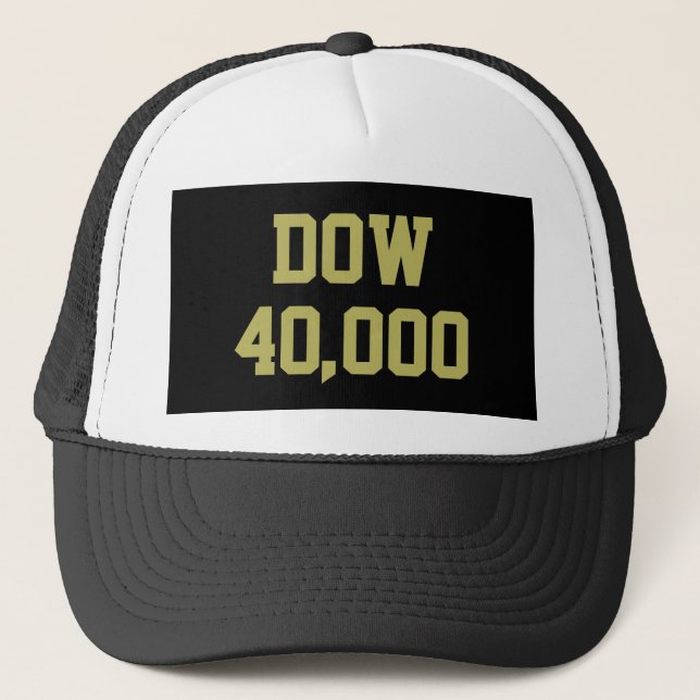 Dow 40000 Stock Market Celebration Truckerkappe (Vorderseite)