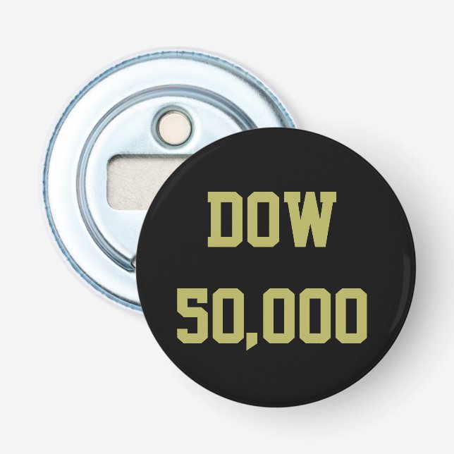 Dow 50.000 Börsenfeier Flaschenöffner (Vorderseite)