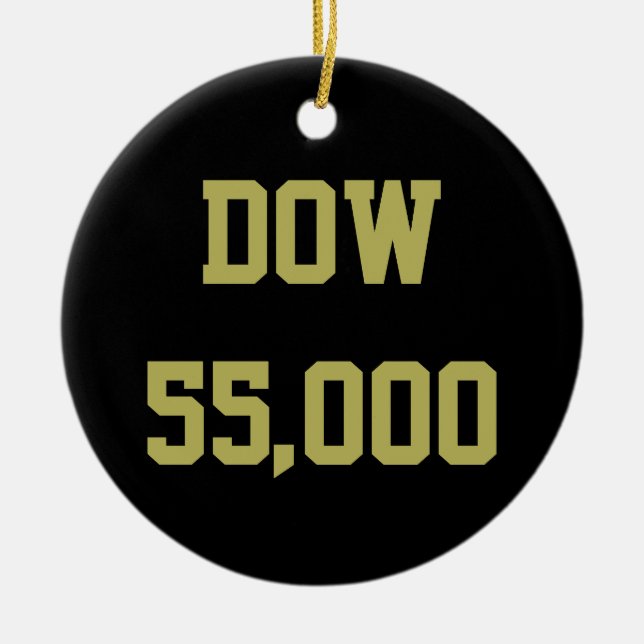 Dow 55000 Börsenfeier Keramik Ornament (Vorne)