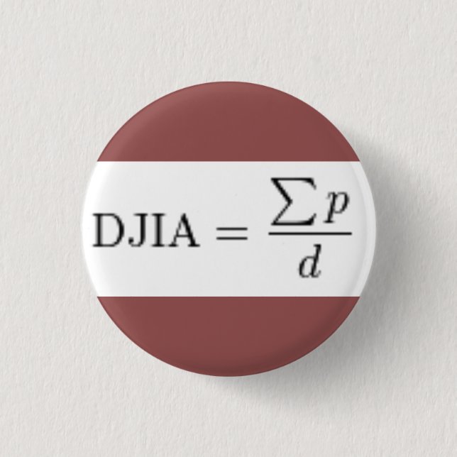 Dow- Jonesdivisor-Button Button (Vorderseite)