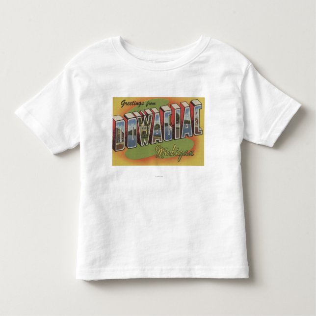 Dowagiac, Michigan - große Buchstabe-Szenen 2 Kleinkind T-shirt (Vorderseite)