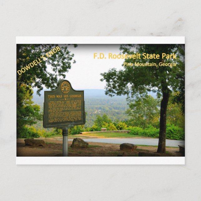 DOWDELL'S KNOB - F.D. Roosevelt Staat Park Postkarte (Vorderseite)