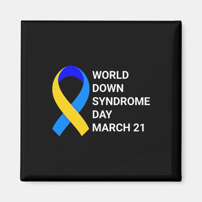 Down Awareness Syndrom - World Down Syndrom Magnet (Vorne)