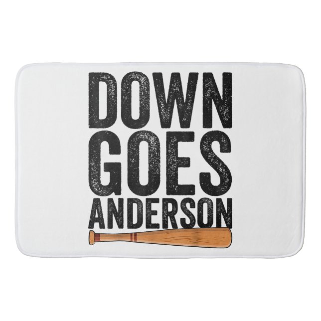DOWN GOES ANDERSON FUNNY BASEBALL Geschenk ANDERSO Badematte (Vorderseite)