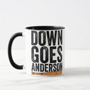 DOWN GOES ANDERSON FUNNY BASEBALL Geschenk ANDERSO Tasse